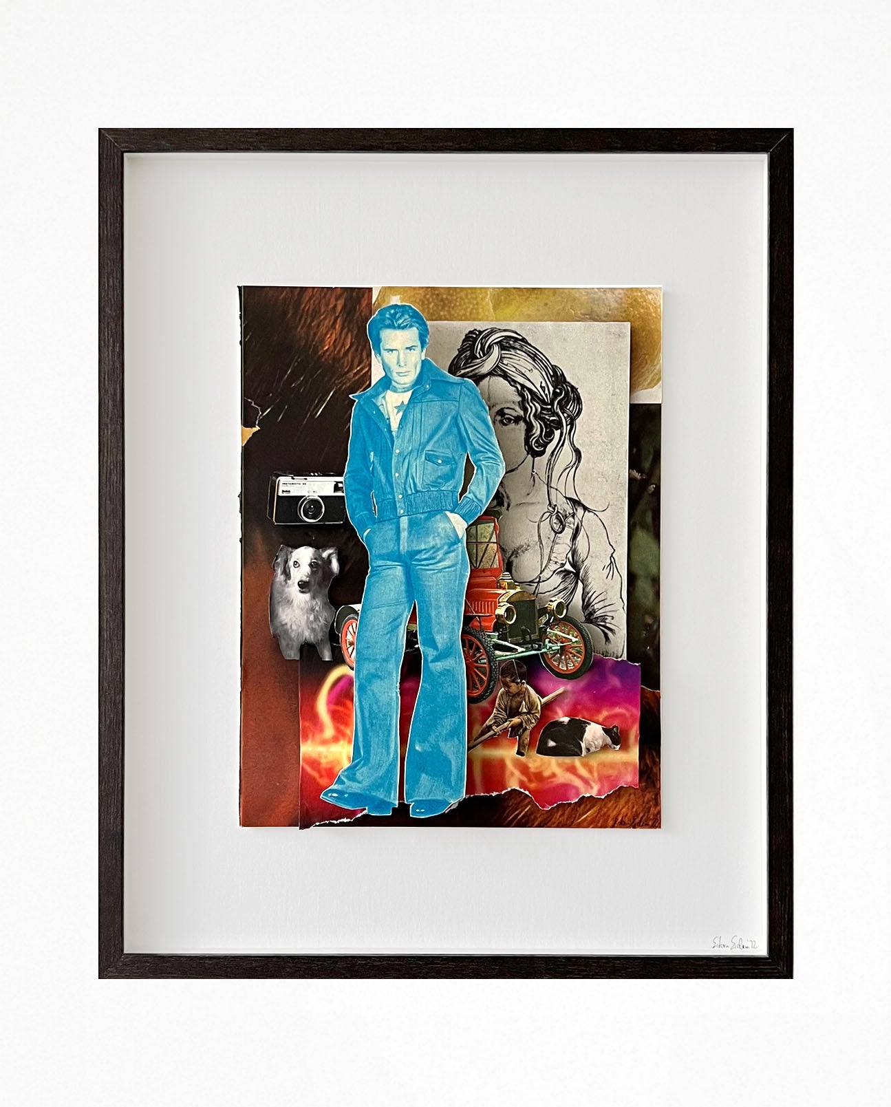 "Blue Men" 3D Collage - 2022